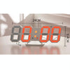6609 3D Stereo LED Alarm Clock Living Room 3D Wall Clock, Colour: Black Frame Blue Light