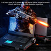 SSRQ-021S Red Light + Adapter Version Flank Glowing Dual-fan Laptop Radiator Two-speed Adjustable Computer Base for Laptops Under 18 inch, US Plug