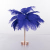 Ostrich Feather Table Lamp Wrought Iron Night Light LED Copper Wire Lamp(Royal Blue)