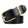 Dandali L8037 Men Casual Imitation Copper Buckle Leather Belt Waistband, Length: 115-125cm (Black)