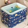 Inflatable Swimming Pool Large Outdoor PVC Pool Children Household Swimming Pool, Size:1.2m Four Layers(Dark Blue)