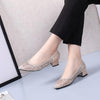 Women Shoes Hollow Rhinestone Pumps, Size:36(Gold)