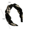 Ribbon Woven Letter Pattern Elegant Retro Non-Slip Headband(Coffee)