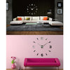 Bedroom Home Decoration Watch Frameless 3D Mirror Large DIY Wall Sticker Mute Clock, Size: 100*100cm(Silver)