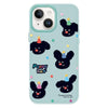 For iPhone 14 Plus Skin Feeling Jelly TPU Hybrid PC Phone Case(Puppy Hat Light Green)