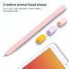 4 in 1 Stylus Pen Cartoon Animal Silicone Protective Case for Apple Pencil 2 (Pink)