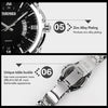 SKMEI 9069 Multifunctional Outdoor Fashion Business Waterproof Silver Shell Quartz Wrist Watch(Gold)
