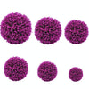Artificial Purple Eucalyptus Plant Ball Topiary Wedding Event Home Outdoor Decoration Hanging Ornament, Diameter: 11.4 inch