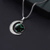 Luminous Zodiac Moon Titanium Steel Necklace Personalized Moon Pendant(Sagittarius)