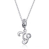 S925 Sterling Silver 26 English Letter Pendant DIY Bracelet Necklace Accessories, Style:Y