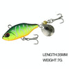 2pcs Luya Bait Shenshui VIB With Metal Tablets Fake Bait Tiller Mouth Bass Bionic Fishing Bait(B)
