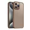 For iPhone 15 Pro Max Nano Semi-transparent Frosted Skin Feel Phone Case(Desert Gold)