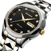 JIN SHI DUN 8813 Fashion Waterproof Luminous Automatic Mechanical Watch, Style:Men(Silver Gold Black)