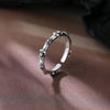 Platinum Plated Ladies Vintage Wear Combination Ring, Specification:J2639