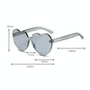 Heart Shape Rimless UV400 Sunglasses for Women(Pink)
