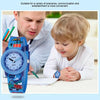 JNEW A369-86370 Children Cartoon Waterproof Time Cognitive Ribbon Quartz Watch(Amusement Park)