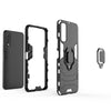 For Vivo Y20 PC + TPU Shockproof Protective Case with Magnetic Ring Holder(Black)