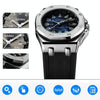 addies MY-052 Business Multifunctional Luminous Watch Silicone Watchstrap Watch for Men(Gold Blue)