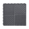 30x30cm Bathroom Floor Mats Non-slip Hydrophobic PVC Hollow Dirt-resistant Foot Mats(Dark Gray)