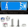 Licence Plate Frame Rhinestone Anti-theft Fixing Nut Cover(White Diamond)