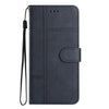 For Samsung Galaxy S25 Ultra 5G Cowhide Texture Stitching Leather Phone Case(Dark Blue)