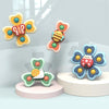 A6 Baby Sucker Rotary Toys Fun Fingertip Spinning Top Bathing Water Toys(Bee + Snail + Butterfly + Lachaou Worm)