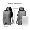 Ozuko 9283 Men Outdoor Anti-theft Chest Bag Rivet Messenger Bag with External USB Charging Port(Brown)