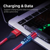 ENKAY 2 in 1 5A USB to Type-C + 8 Pin Magnetic Fast Charging Data Cable with LED Light, Length: 1m(Silver)