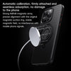 For iPhone 13 Pro Carbon Fiber MagSafe Phone Case with 360 Degree Rotating Holder(Black Silver)