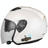 KUQIBAO Motorcycle Smart Bluetooth Sun Protection Double Lens Safety Helmet, Size: M(White)