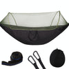 Portable Outdoor Camping Full-automatic Nylon Parachute Hammock with Mosquito Nets, Size : 250 x 120cm (Black)