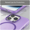 For iPhone 14 Pro Max MagSafe Frosted Translucent TPU + PC Full Coverage Phone Case(Dark Purple)