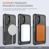 For Samsung Galaxy A35 Armor MagSafe Holder PC Hybrid TPU Phone Case(Black)