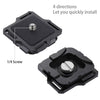 PULUZ Capture Camera Clip Aluminum Alloy Quick Release Clip with Plate