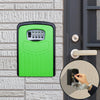 Large Wall Mounted Key Safe Box - Green - Combination Lock