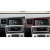 Car Carbon Fiber Navigation Frame Decorative Sticker for Volvo V60 2010-2017, Right Drive(Red)