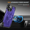 For iPhone 12 Pro Max Lens Holder MagSafe Phone Case(Purple)