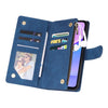 For Samsung Galaxy A16 5G Multifunctional Frosted Zipper Wallet Leather Phone Case(Blue)