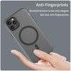 For iPhone 11 Pro MagSafe Frosted Translucent TPU + PC Full Coverage Phone Case(Black)