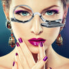 Makeup Magnifying Glass Presbyopic Glasses Flip Swivel Reading Glasses, Degree: +350(Violet Pink)