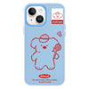 For iPhone 14 Skin Feeling Jelly TPU Hybrid PC Phone Case(Koala Blue)