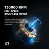 130000R PM52+M/S Brushless Motor Industrial Dust Blowing Turbo Fan(Black)