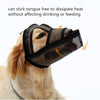 Long Snout Dog Muzzle, Breathable Mesh, Size L (Cream)