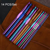 14 PCS/Set Color Alumina Single Head Crochet Handmade DIY Knitting Tool Material