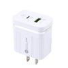 46-A2C2 20W PD + QC3.0 USB Multifunction Fast Charger,US Plug(White)