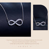 Sterling Silver Plated Mobius Ring Moissanite Necklace