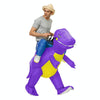 Halloween Dinosaur Inflatable Clothes Polyester 3D Cartoon Doll Clothing, Size:L(160-190cm)(Purple Dinosaur)