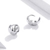 S925 Sterling Silver Simple Mirror Light Ear Buckle Women Earrings