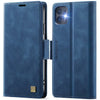 For iPhone 11 AutSpace A11 Side Buckle MagSafe Magnetic RFID Phone Leather Case(Blue)