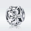 S925 Sterling Silver Flower Shape Dripping Oil Silver Beads DIY Bracelet Accessories